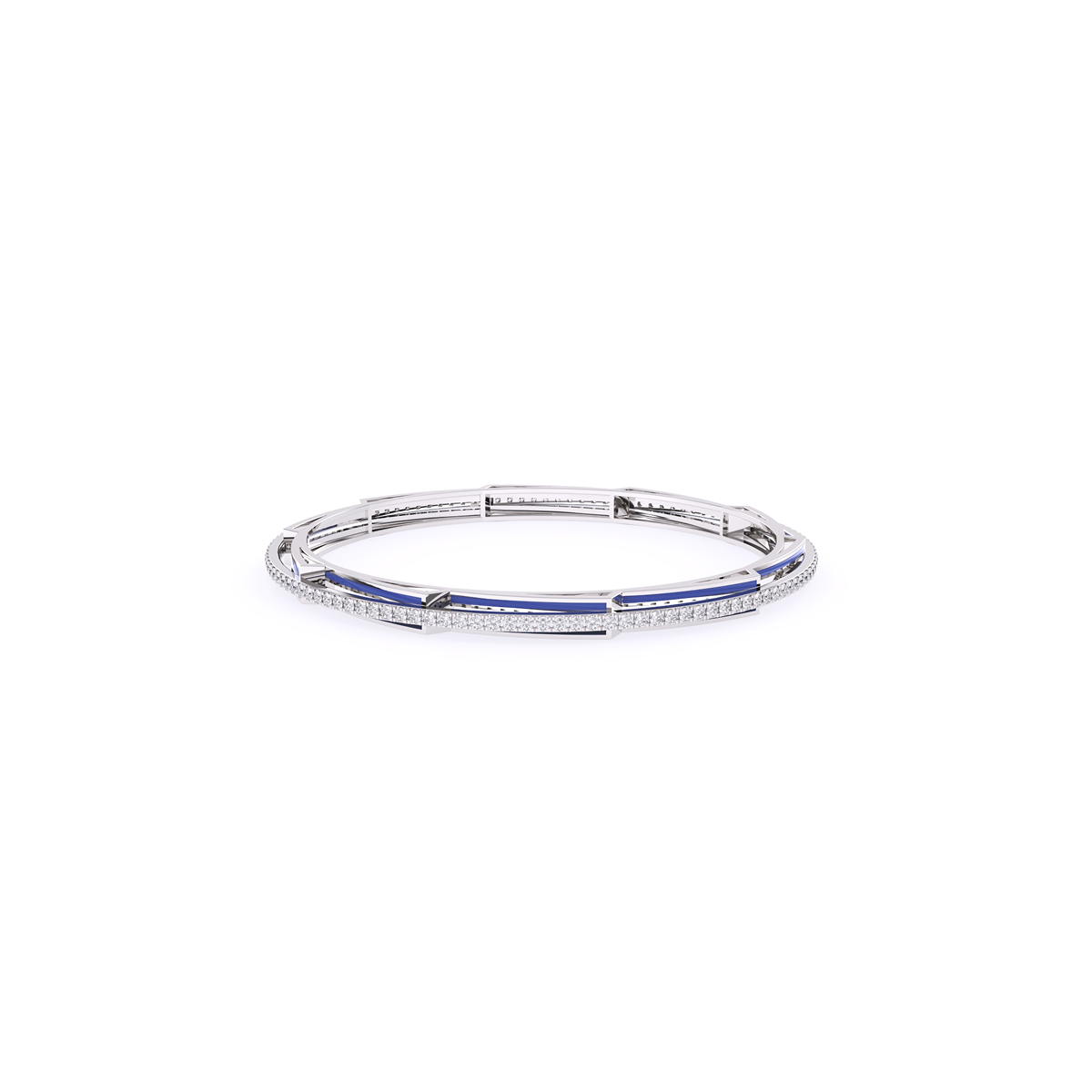 Glamorous Pave Round Diamond Bangle